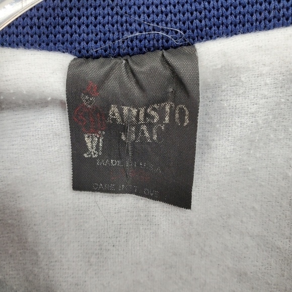 Aristo Jac Blue Bomber Jacket Ft Lewis Champions Mens L Lined SnapButton USA VTG - Picture 6 of 9